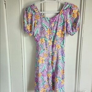 Charming Floral Lavender Dress for Kids